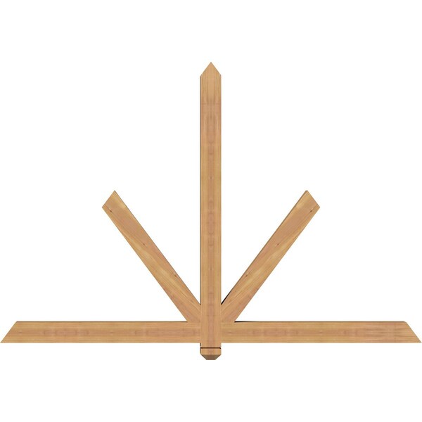 Ekena Millwork Kennewick Timber Gable Bracket, Western Red Cedar, 72"W x 48"H x 3 1/2"D x 3 1/2"F, 16/12 Pitch GBW072X48X0404KEN00SWR - main